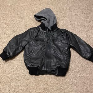 Starting Out 24m black faux leather jacket